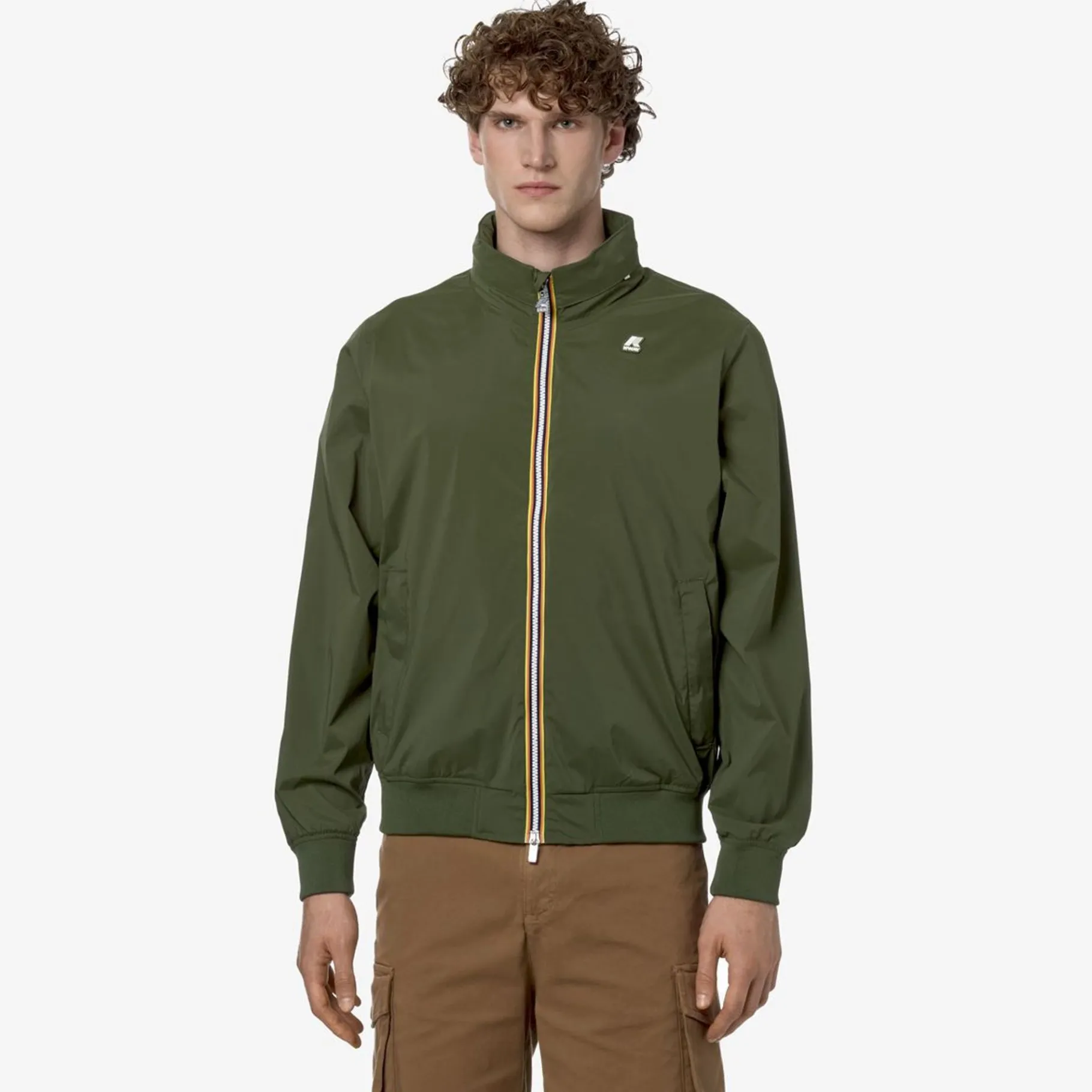 Vestes & Blousons>K-WAY Amaury Stretch Nylon Jersey Green Cypress