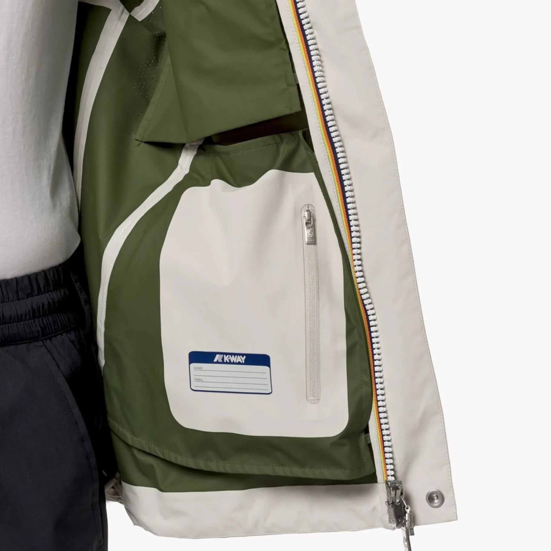 Vestes & Blousons>K-WAY Arnaud Eco Sd Contrast Beige L