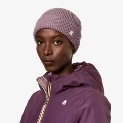 Bonnets, Bobs Et Casquettes>K-WAY Brice Cardigan Stitch Wool Violet Dusty