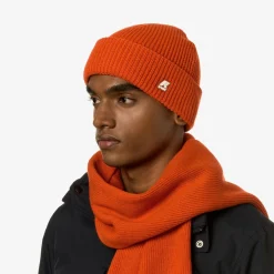 Bonnets, Bobs Et Casquettes>K-WAY Brice Cardigan Stitch Wool Orange Pum