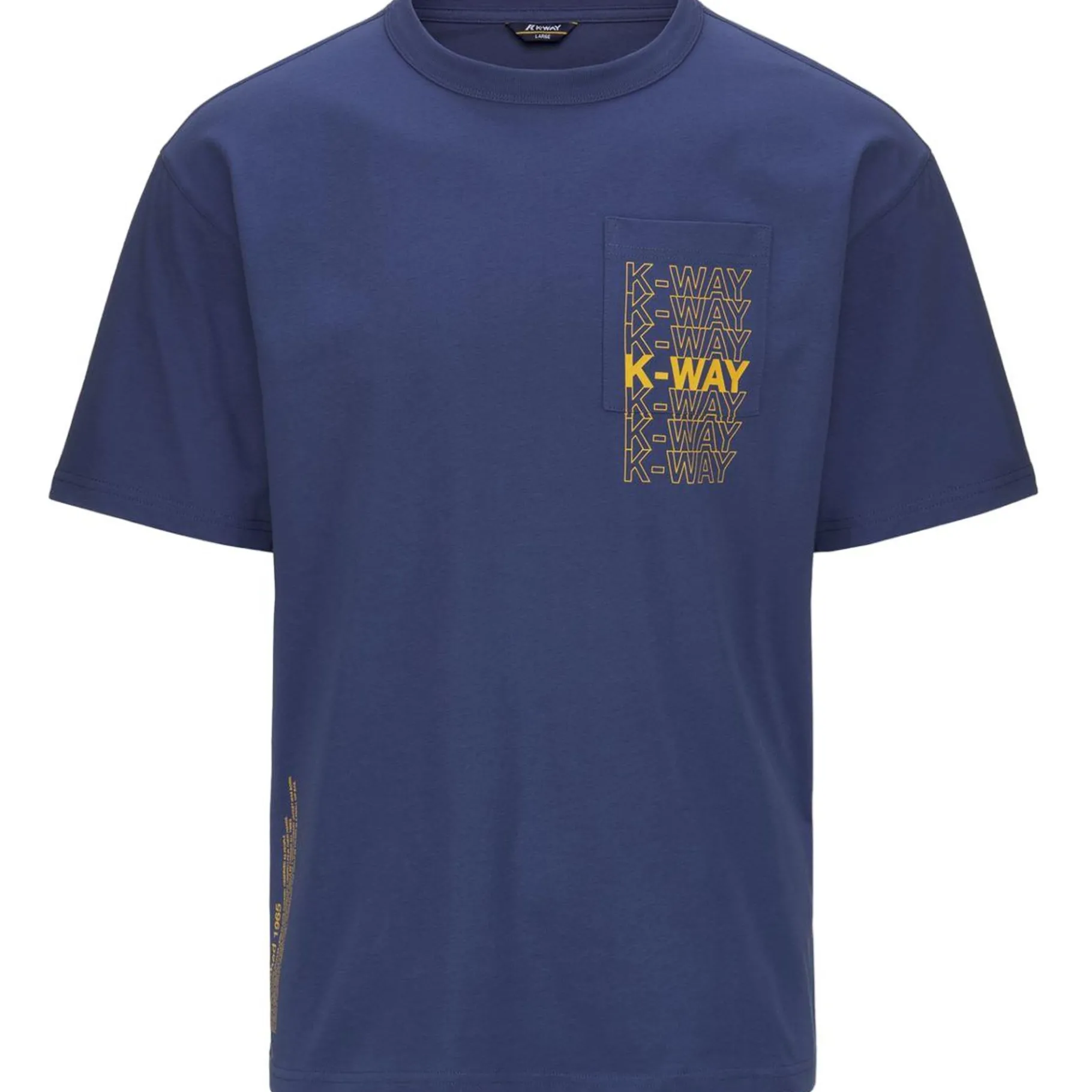 Polos & T-Shirts>K-WAY Fantome Lettering Blue Fiord