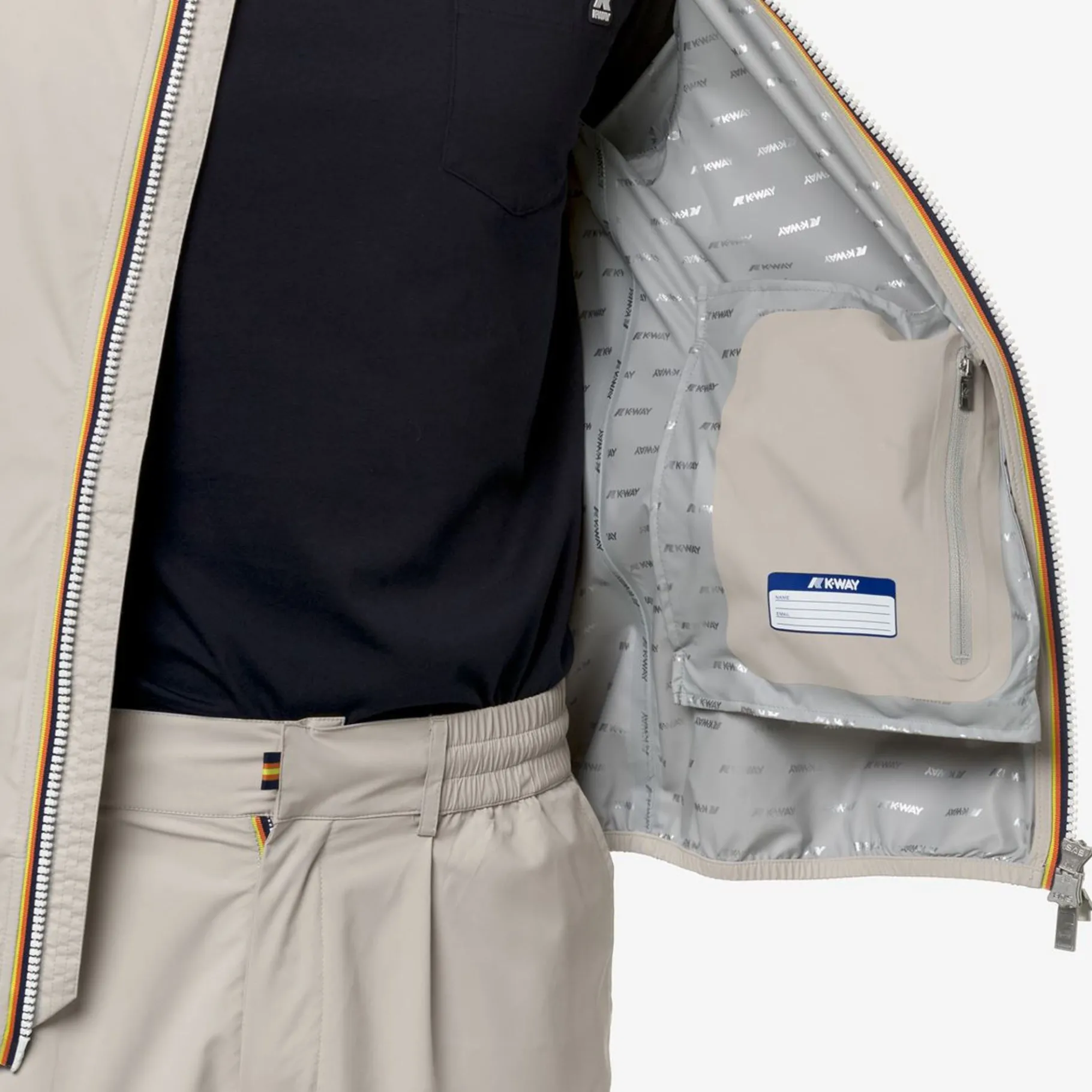 Vestes & Blousons>K-WAY Jack Eco Stretch Dot Beige