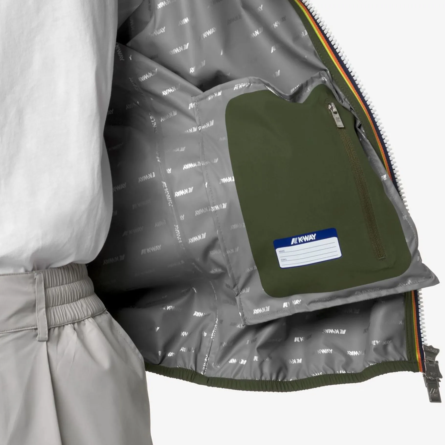 Vestes & Blousons>K-WAY Jack Eco Stretch Dot Green Cypress