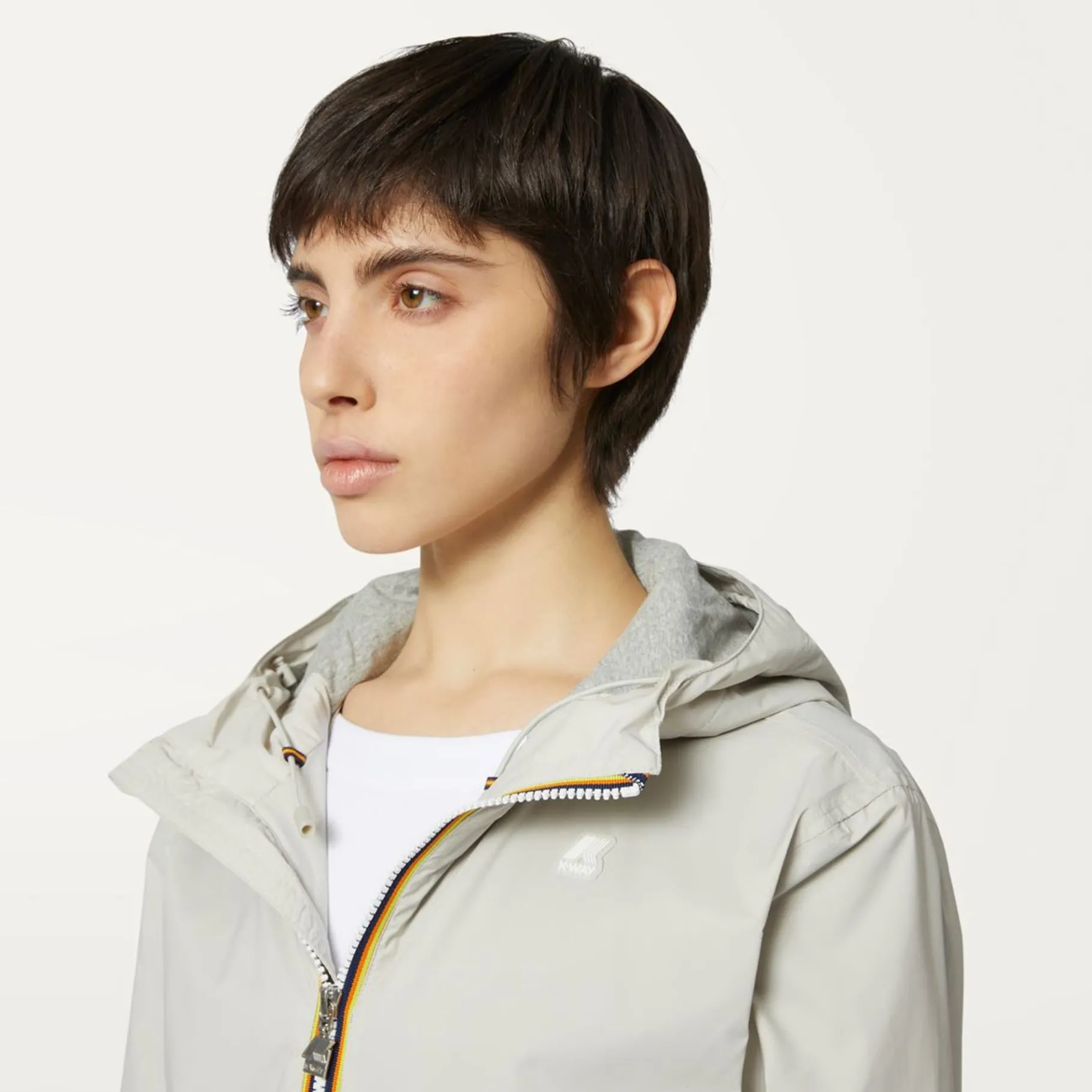 Vestes & Blousons>K-WAY Jack Stretch Nylon Jersey Beige Lt