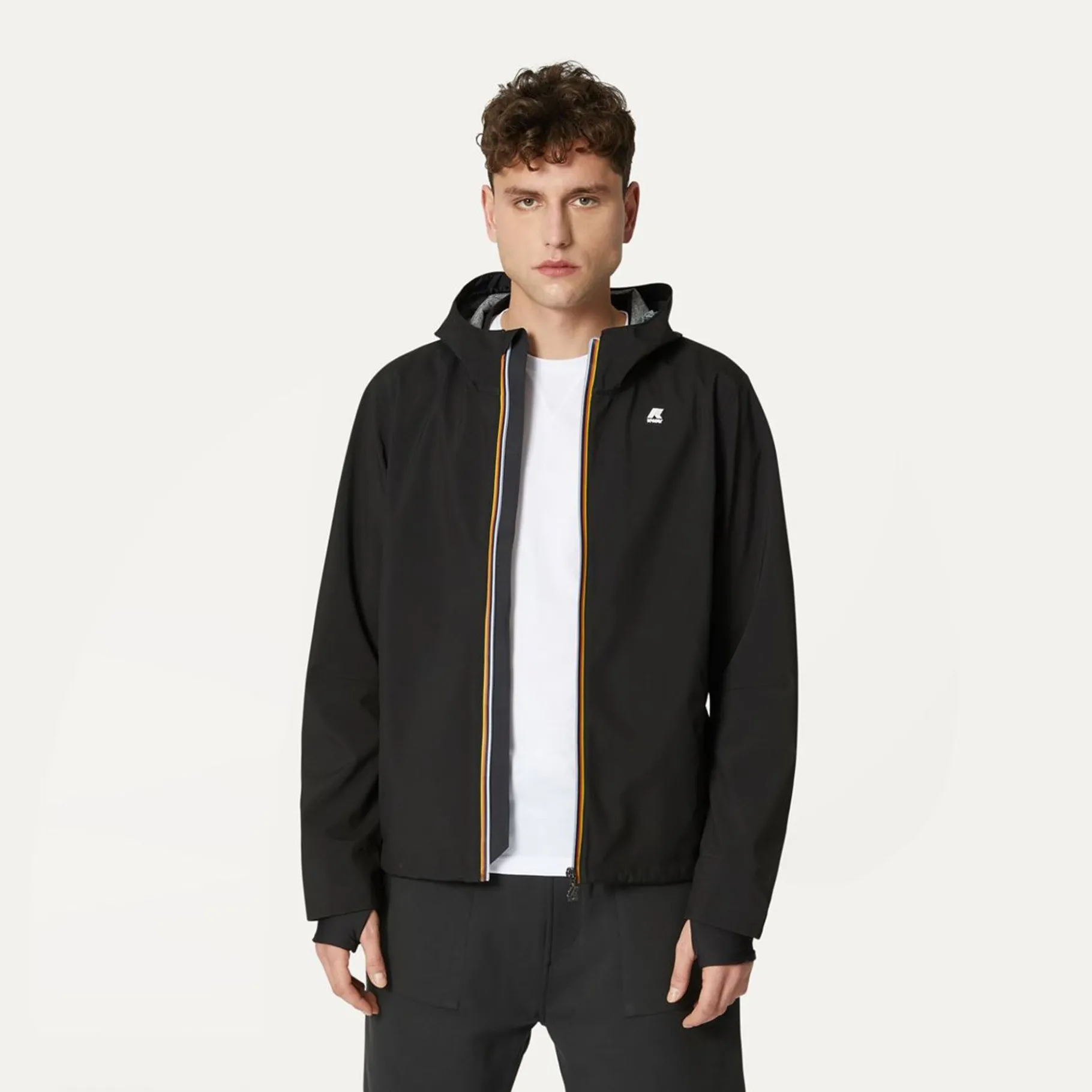 Vestes & Blousons>K-WAY Jacko Bonded Jersey Black Pure