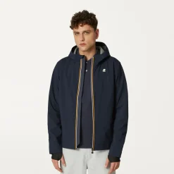 Vestes & Blousons>K-WAY Jacko Bonded Jersey Depht Blue