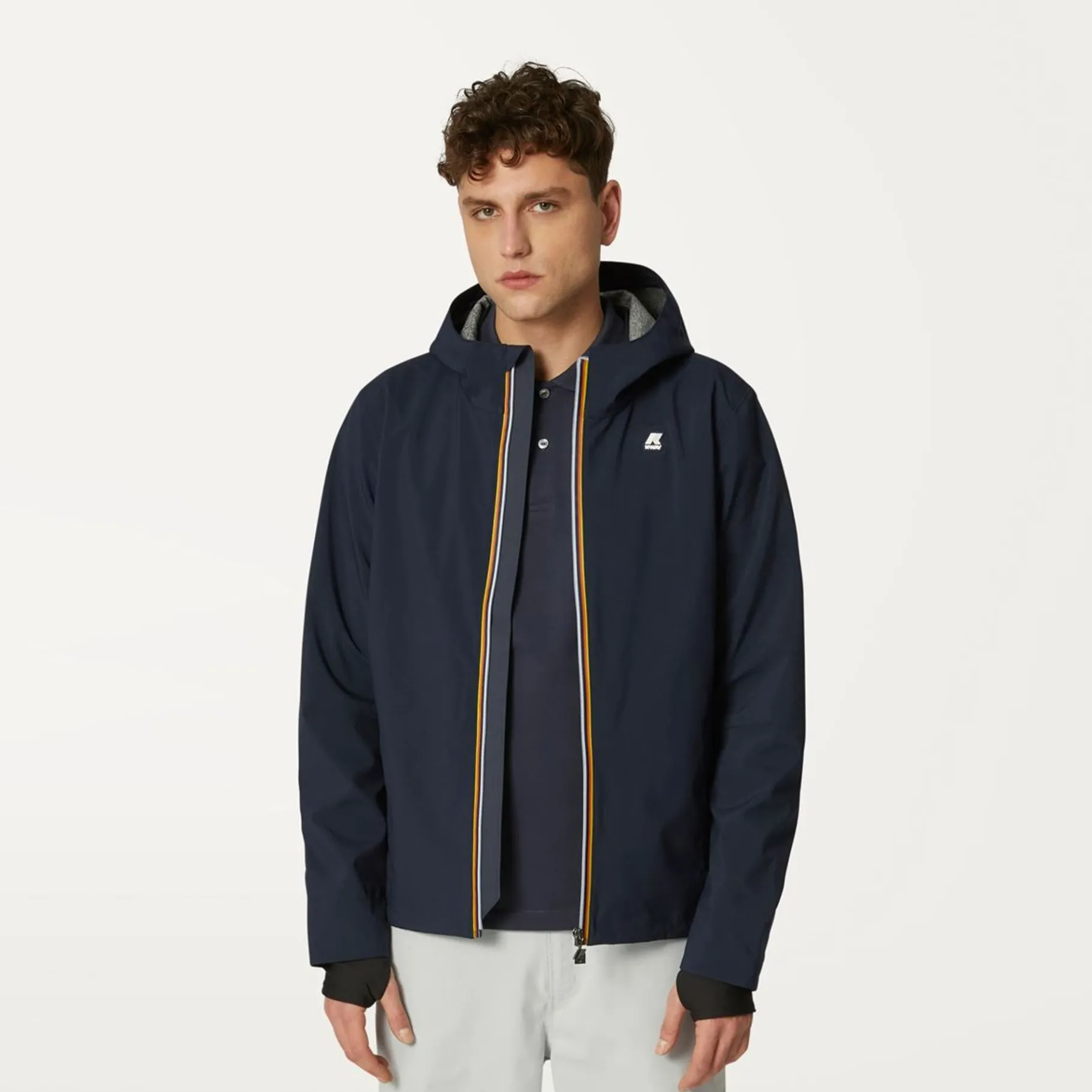 Vestes & Blousons>K-WAY Jacko Bonded Jersey Depht Blue