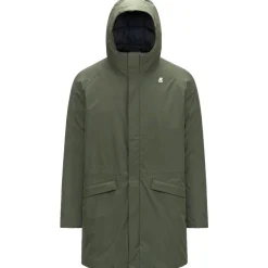 Trench & Parkas>K-WAY Jeremy Eco Stretch Prime Green Black Black Pure