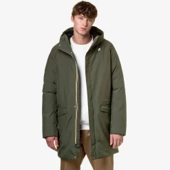 Trench & Parkas>K-WAY Jeremy Eco Stretch Prime Green Black Black Pure
