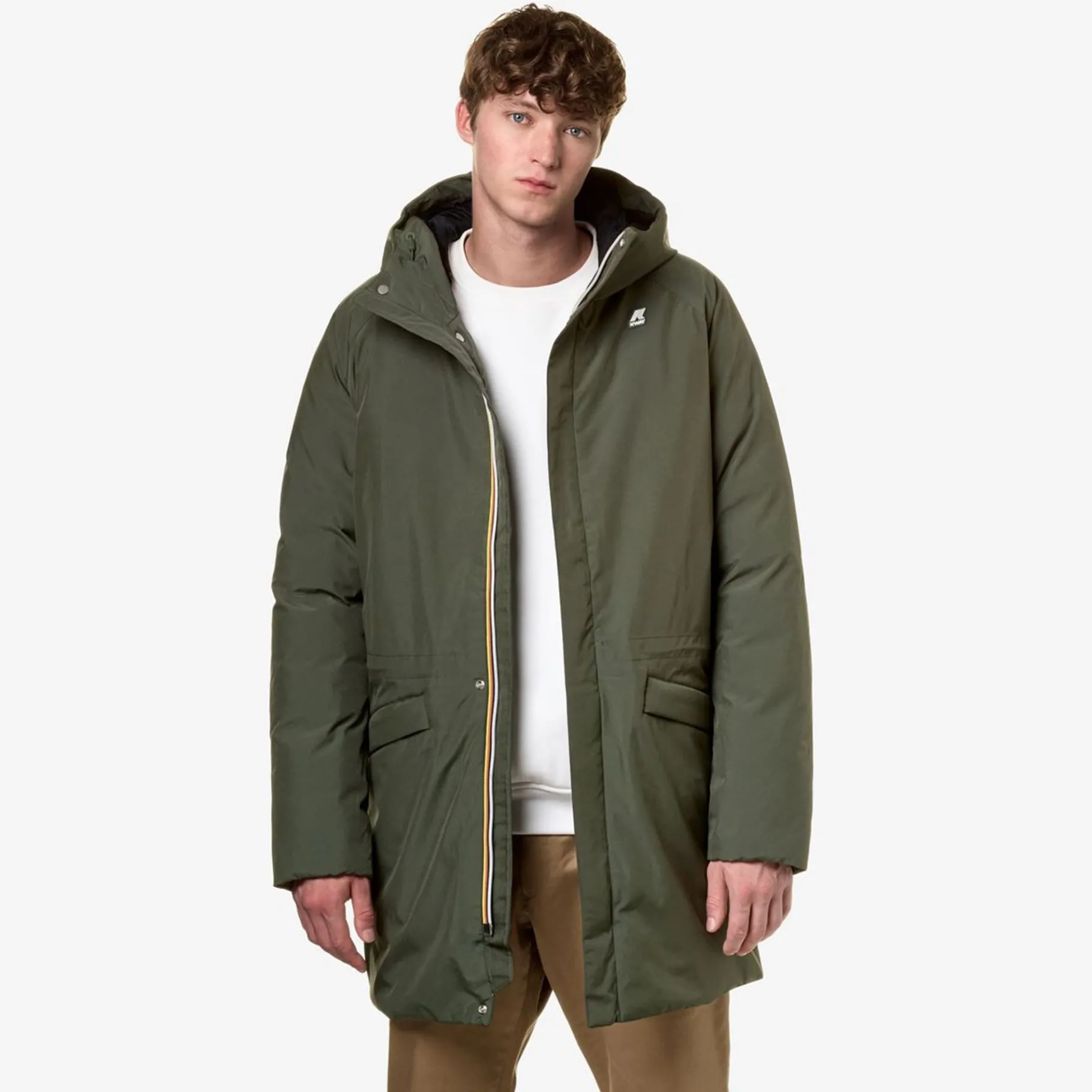 Trench & Parkas>K-WAY Jeremy Eco Stretch Prime Green Black Black Pure