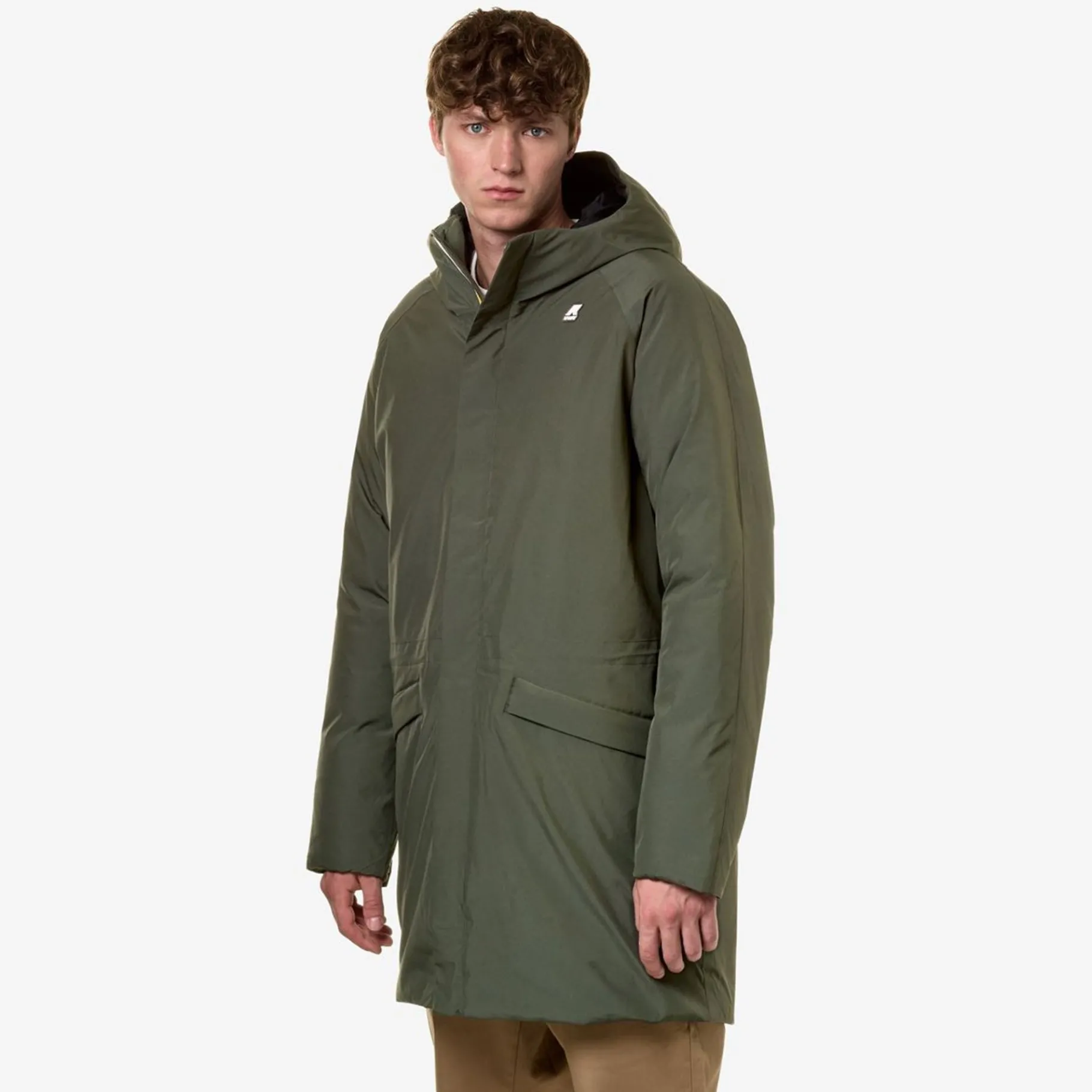 Trench & Parkas>K-WAY Jeremy Eco Stretch Prime Green Black Black Pure