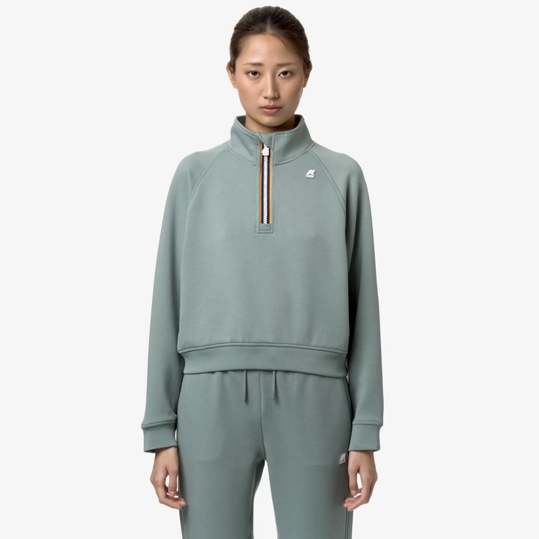 Sweats & Pulls>K-WAY Jeune Light Spacer Green Mold