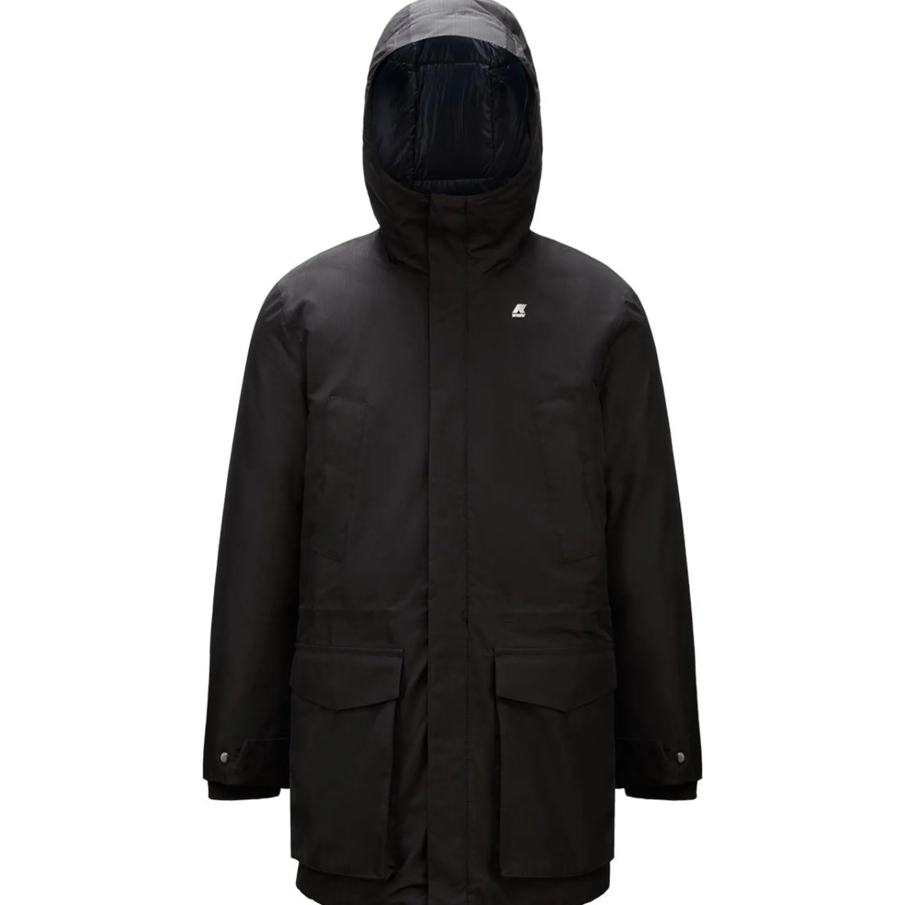Trench & Parkas>K-WAY Joshua Thermo Heavy Black Pure Blue Depht