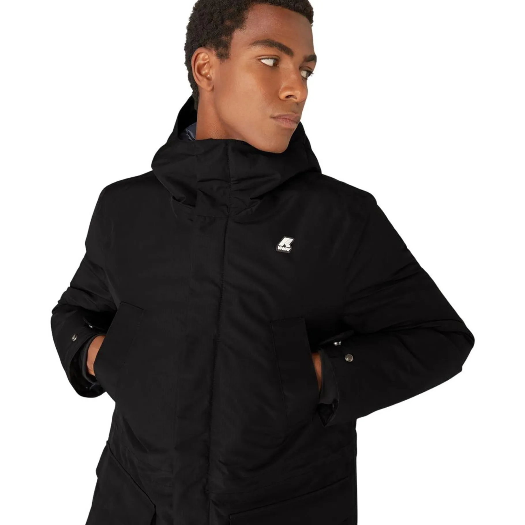 Trench & Parkas>K-WAY Joshua Thermo Heavy Black Pure Blue Depht