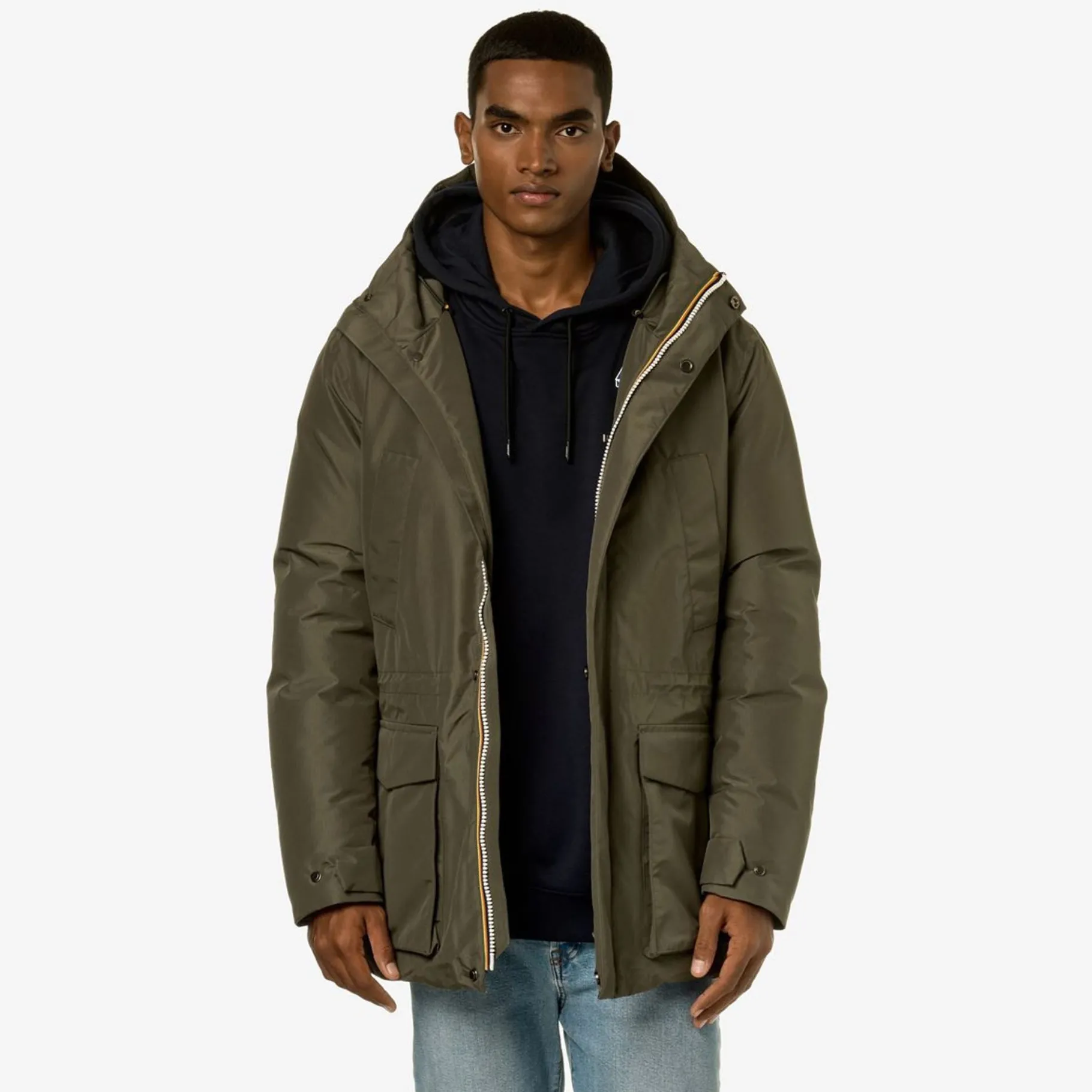 Trench & Parkas>K-WAY Joshua Thermo Heavy Green B - Black