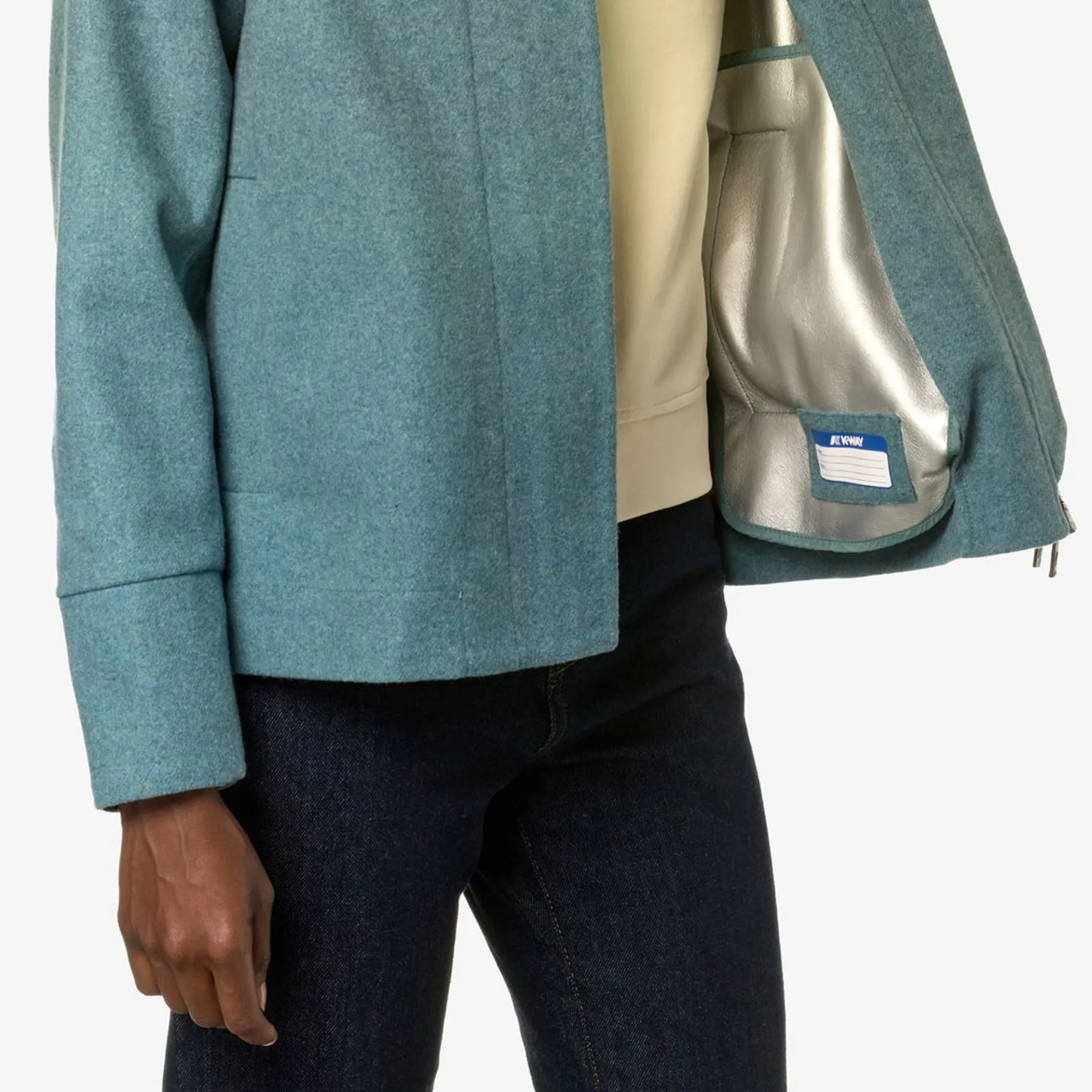 Vestes & Blousons>K-WAY Josy Melange Wool 2L- Green A Melange