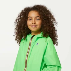 Imperméables & Coupe-Vent>K-WAY Le Vrai 3.0 Claude Kids Green Fluo