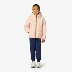 Vestes & Blousons>K-WAY Le Vrai 3.0 Claude Orsetto Kids Ecru - Pink
