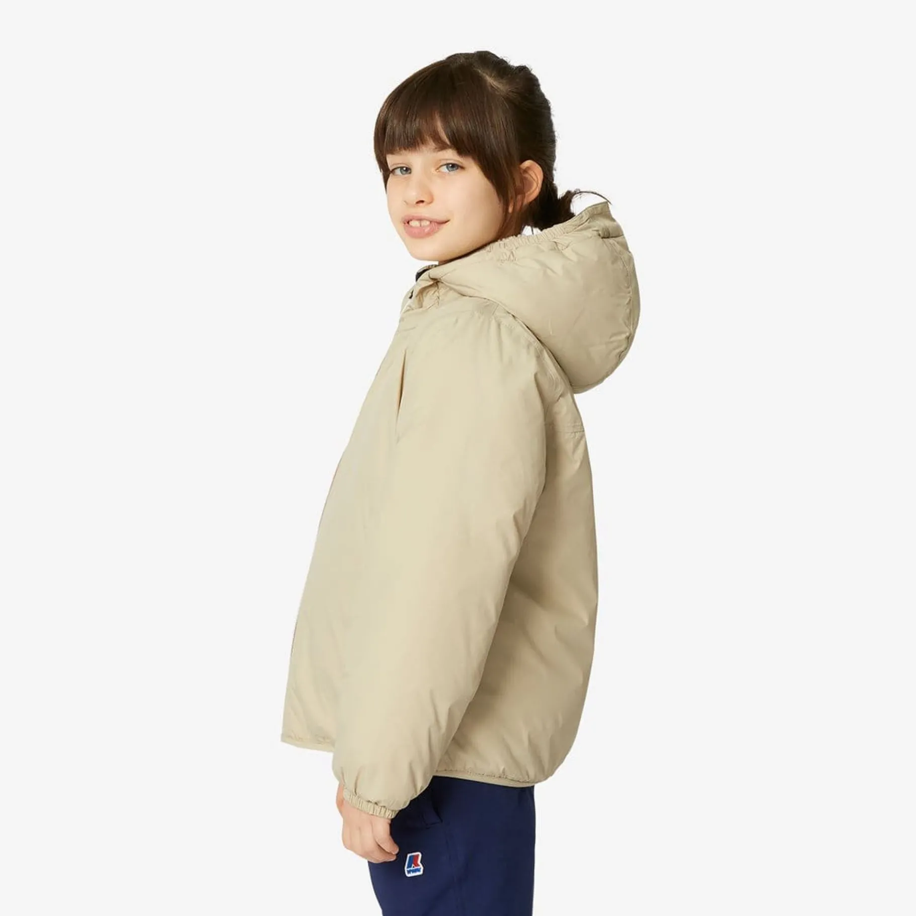 Vestes & Blousons>K-WAY Le Vrai 3.0 Claude Orsetto Kids Ecru - Beige Grey