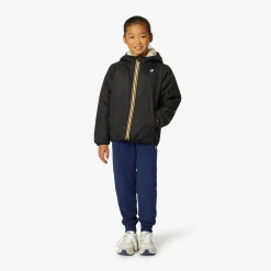 Vestes & Blousons>K-WAY Le Vrai 3.0 Claude Orsetto Kids Ecru - Black Pure