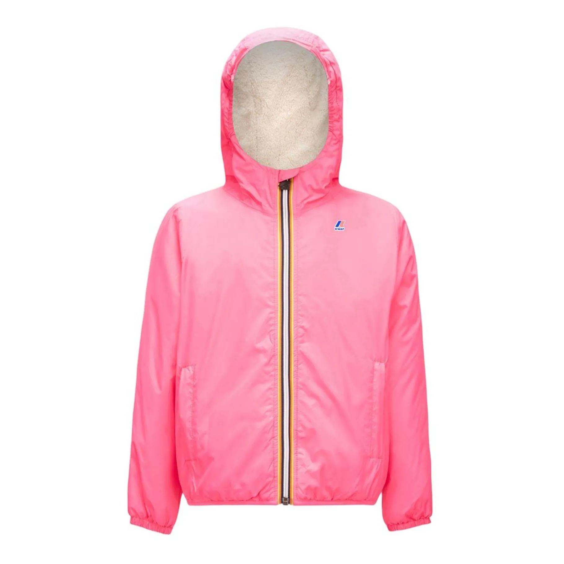 Vestes & Blousons>K-WAY Le Vrai 3.0 Claude Orsetto Kids Ecru - Pink Intense