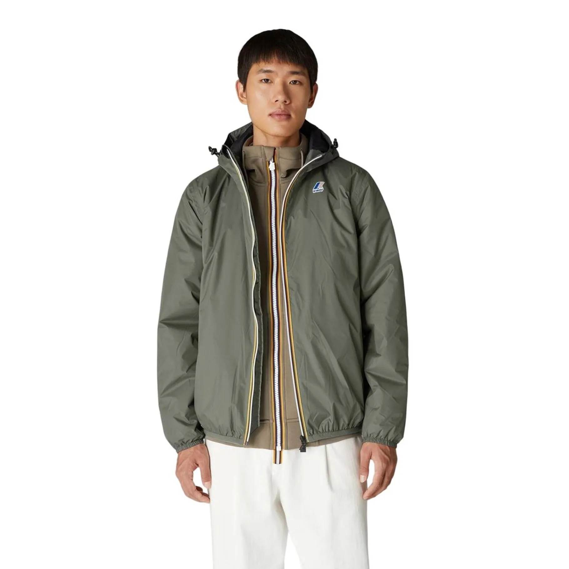 Vestes & Blousons>K-WAY Le Vrai 3.0 Claude Warm Green Blackish