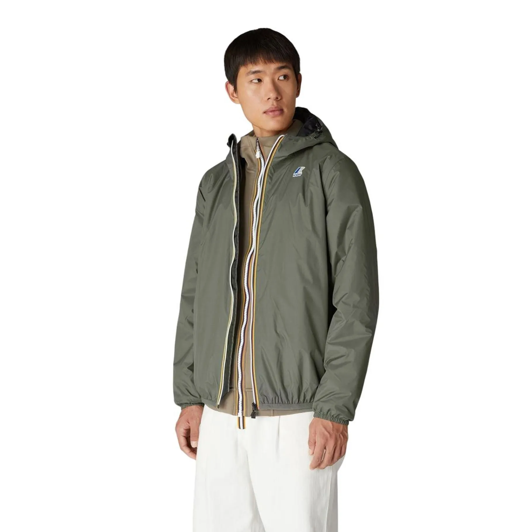 Vestes & Blousons>K-WAY Le Vrai 3.0 Claude Warm Green Blackish