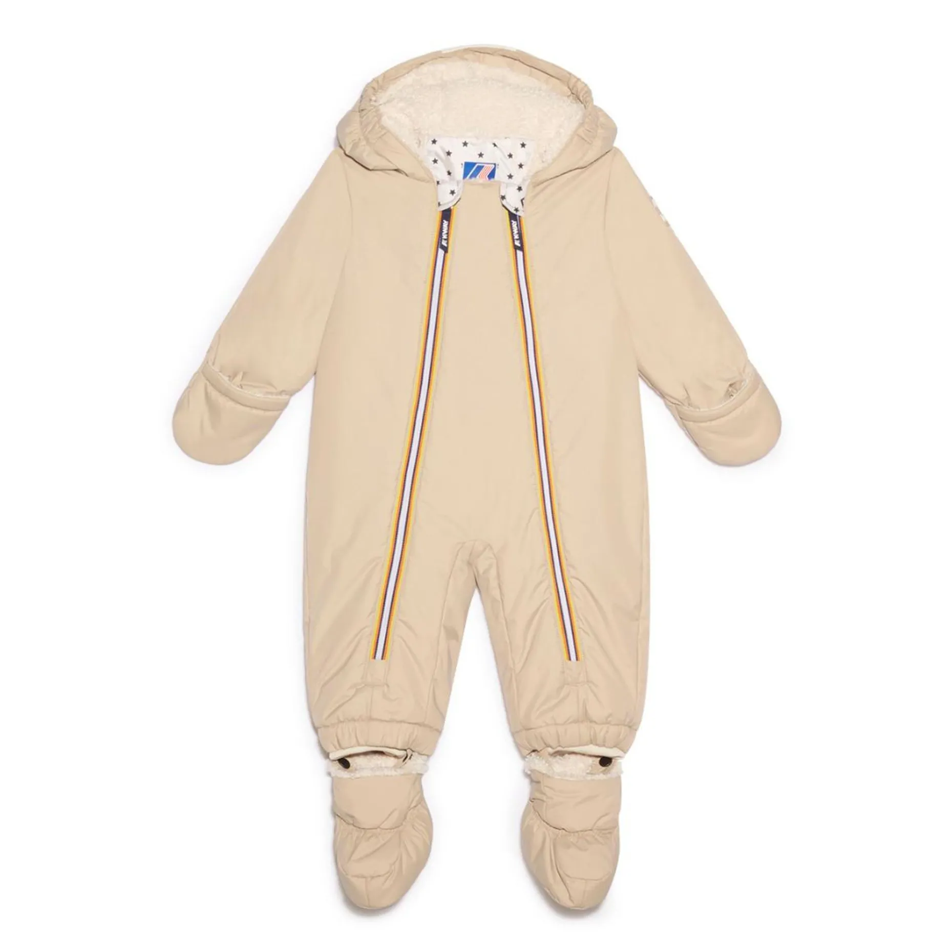 Vestes & Blousons>K-WAY Le Vrai 3.0 Snotty Orsetto Bonton Beige Grey-White Milk