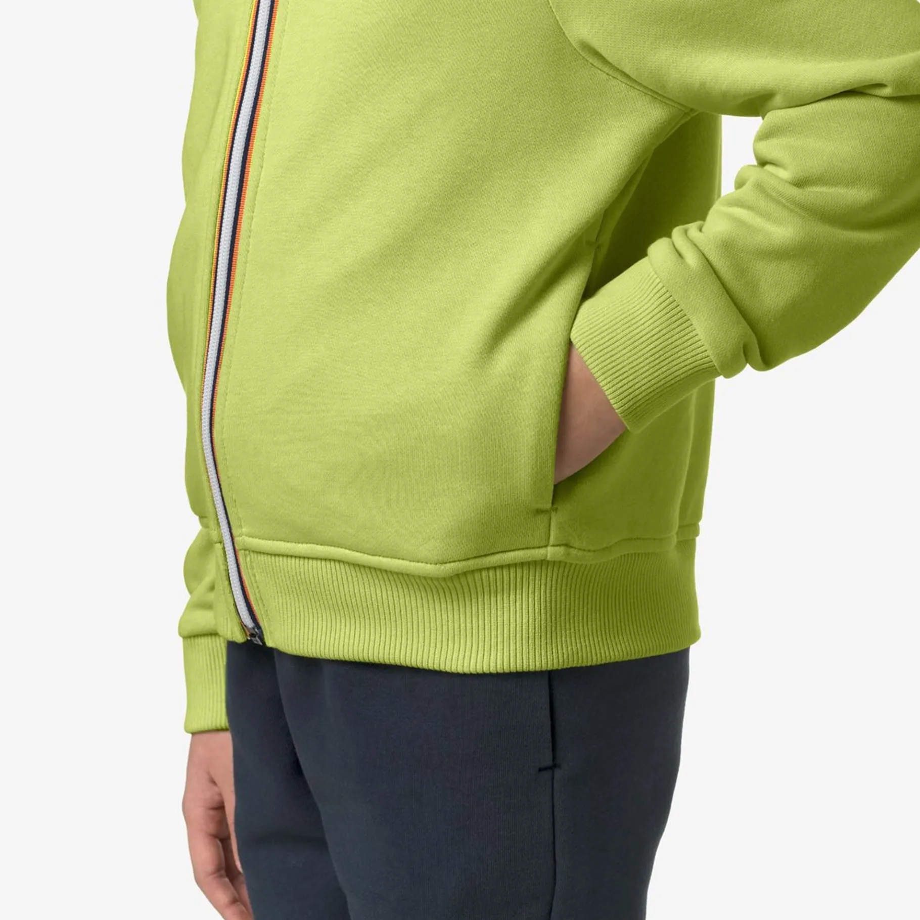 Sweats & Pulls>K-WAY Le Vrai Arnel Poly Cotton Green Celery