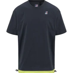 Polos & T-Shirts>K-WAY Le Vrai Serille Nylon Poly Cotton Blue Depht Green Celery