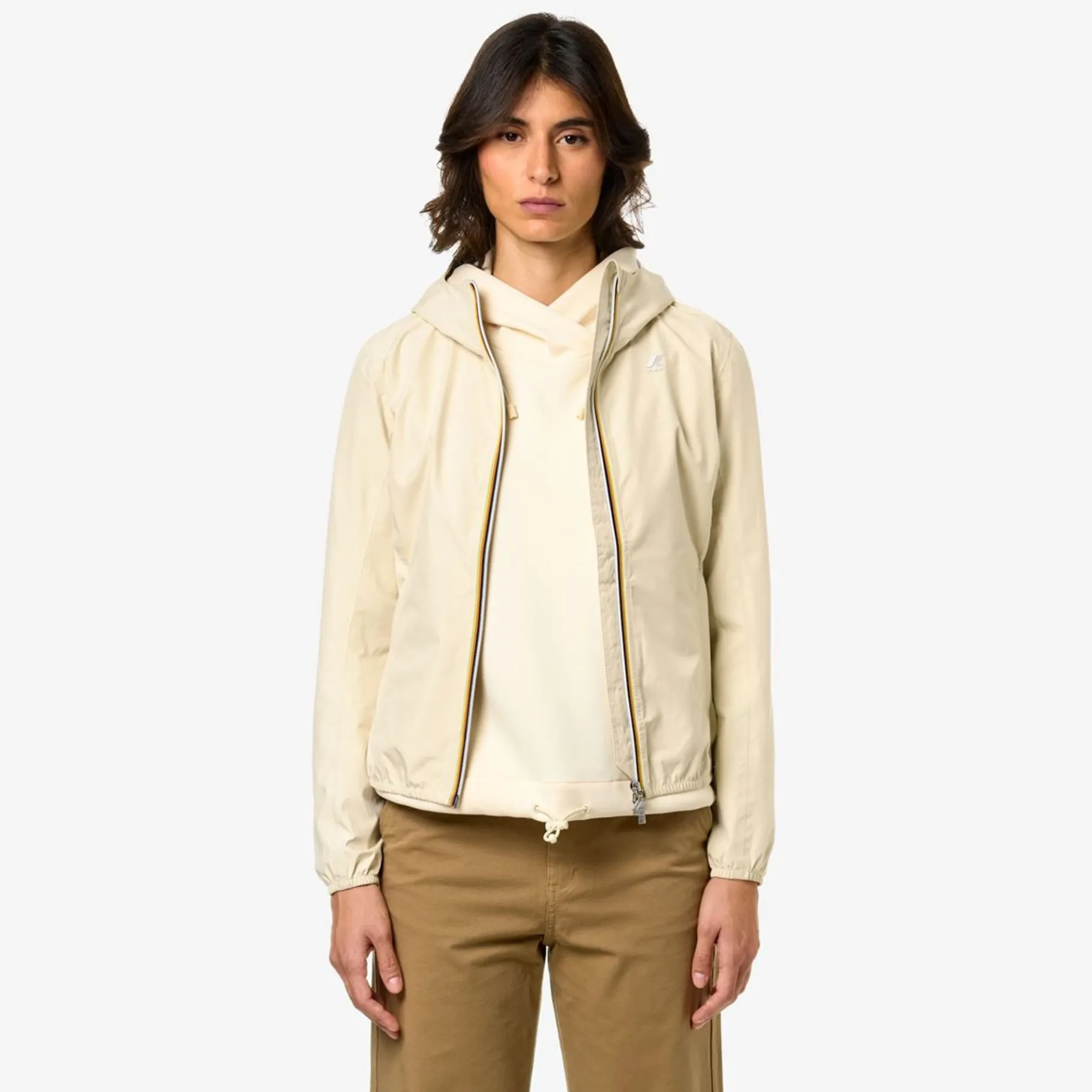 Vestes & Blousons>K-WAY Lily Eco Stretch Dot Beige Ecru