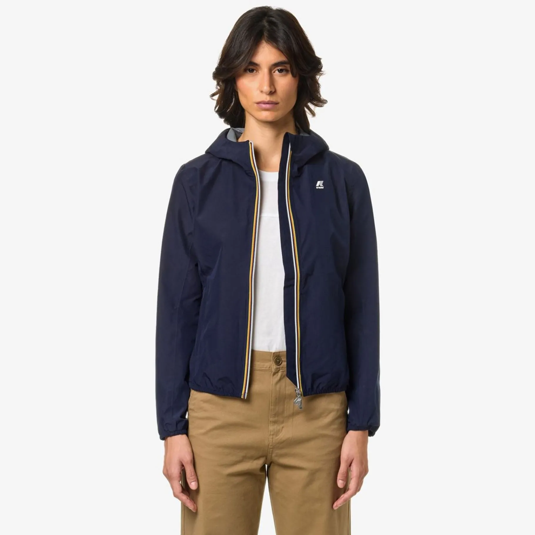 Trench & Parkas>K-WAY Lily Eco Stretch Dot Blue Depht
