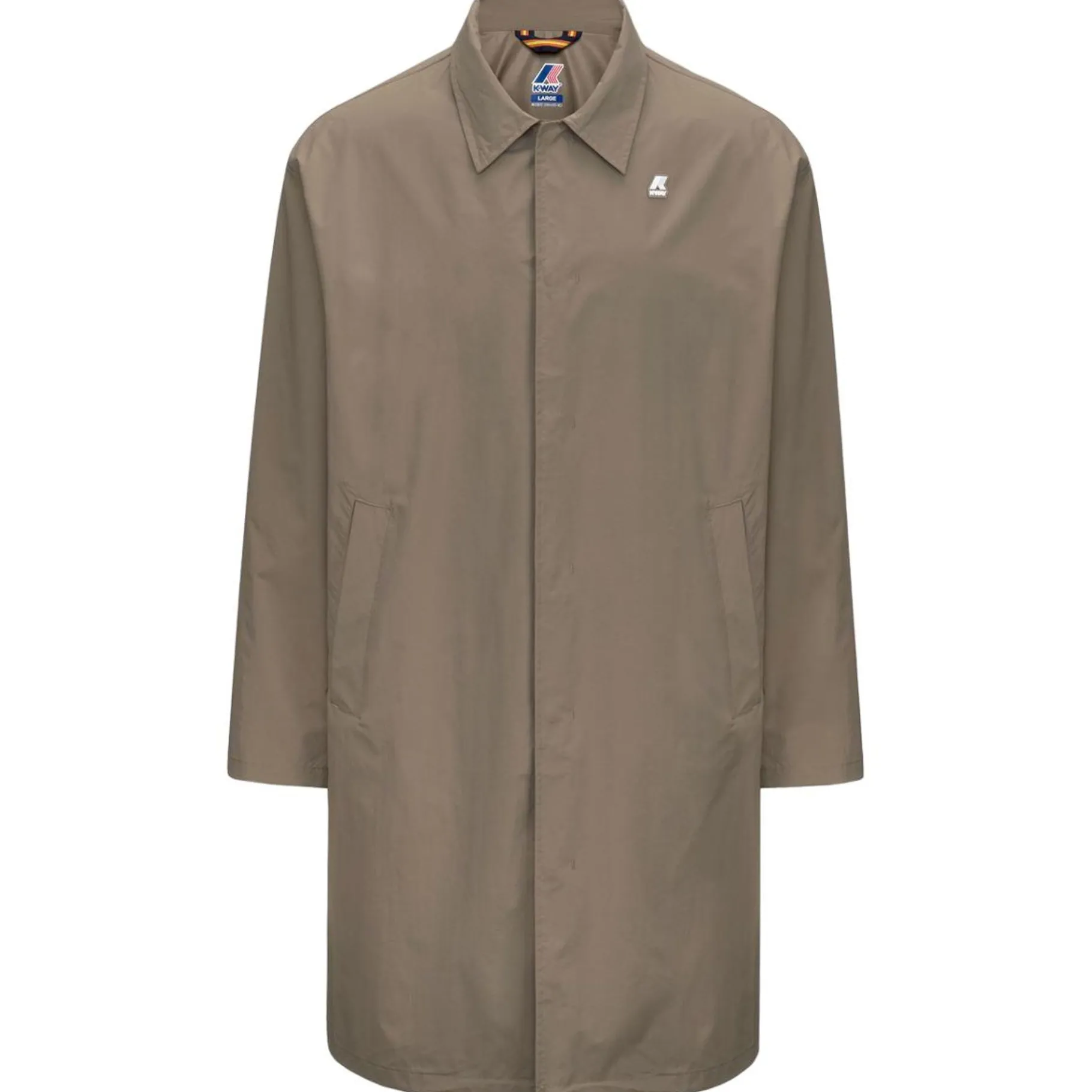 Vestes & Blousons>K-WAY Longrohan Ottom Beige Taupe