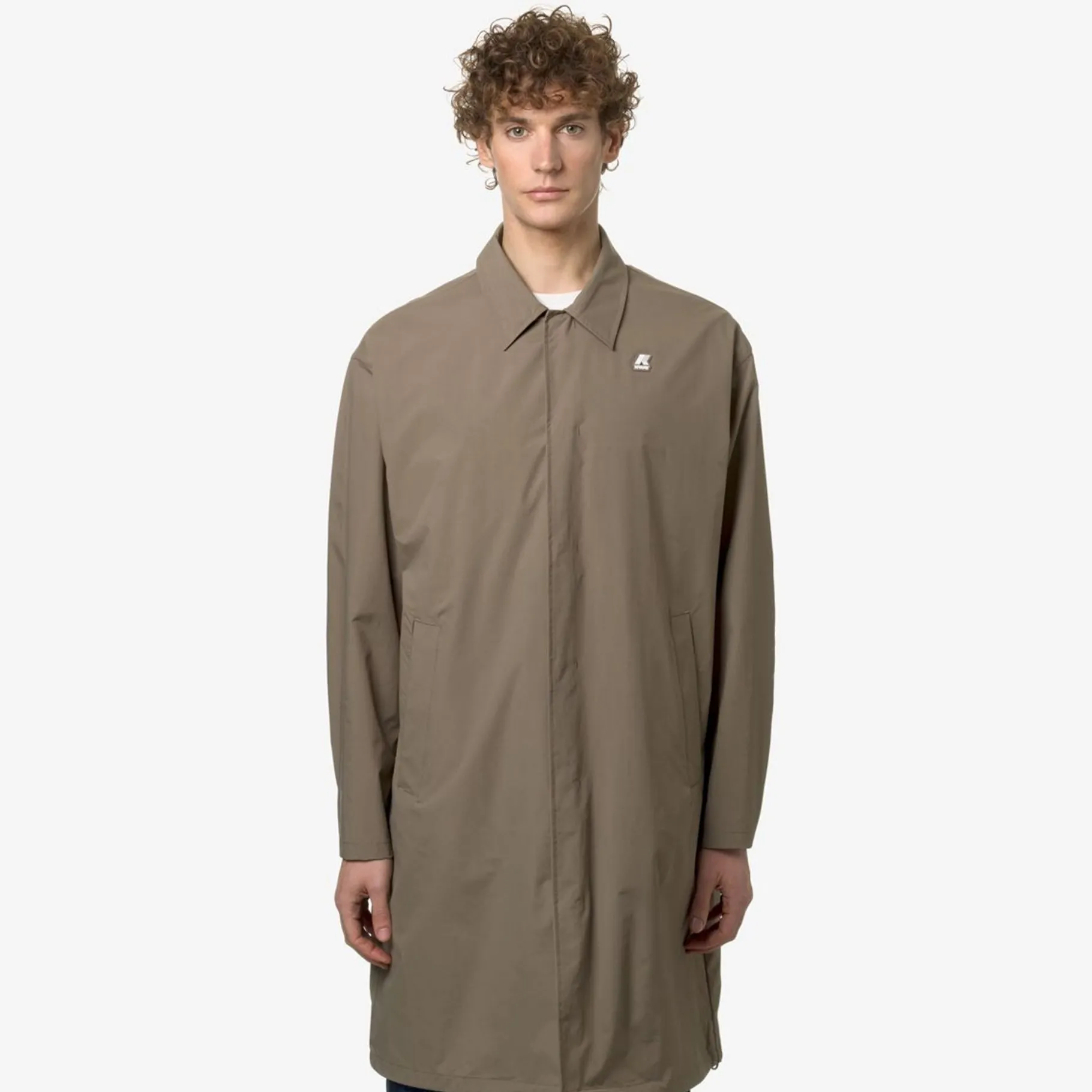 Vestes & Blousons>K-WAY Longrohan Ottom Beige Taupe