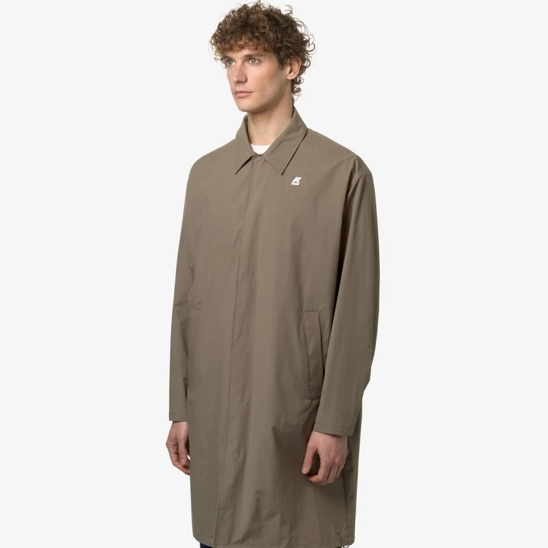 Vestes & Blousons>K-WAY Longrohan Ottom Beige Taupe