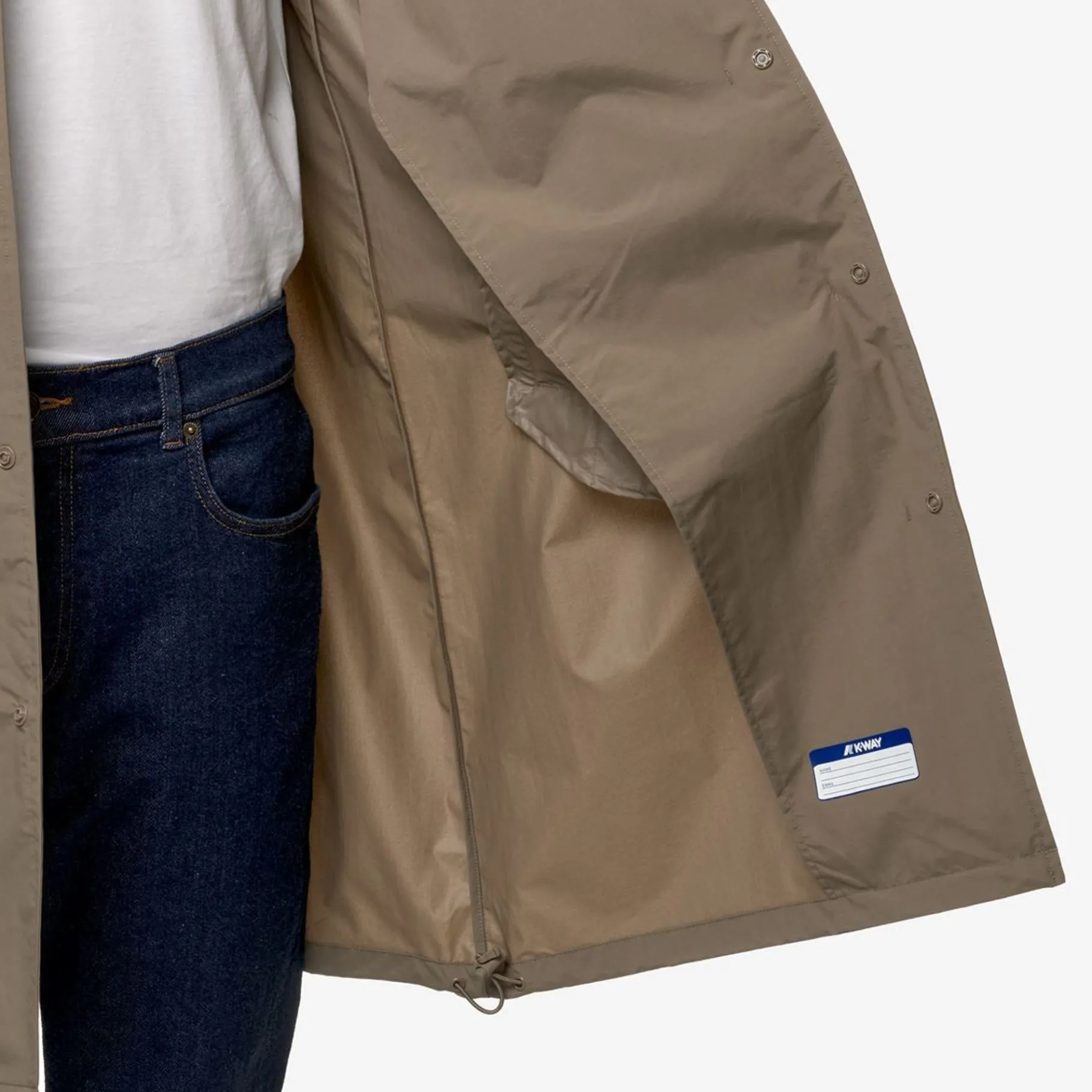 Vestes & Blousons>K-WAY Longrohan Ottom Beige Taupe