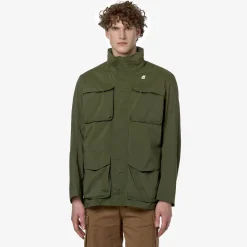 Vestes & Blousons>K-WAY Manphy Stretch Nylon Jersey Green Cypress