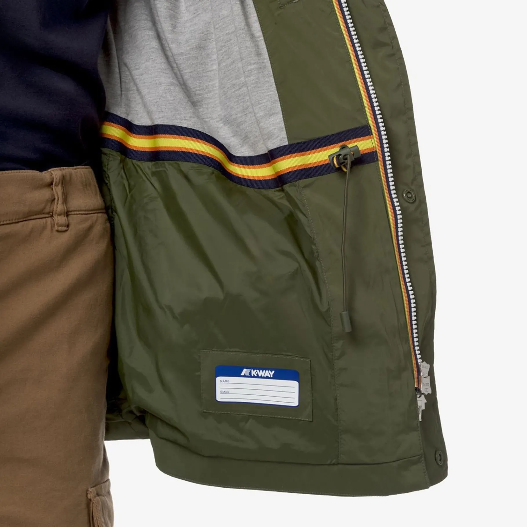 Vestes & Blousons>K-WAY Manphy Stretch Nylon Jersey Green Cypress