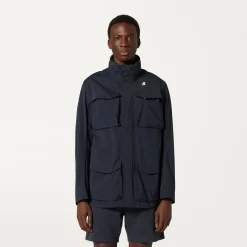 Vestes & Blousons>K-WAY Manphy Stretch Nylon Jersey Depht Blue