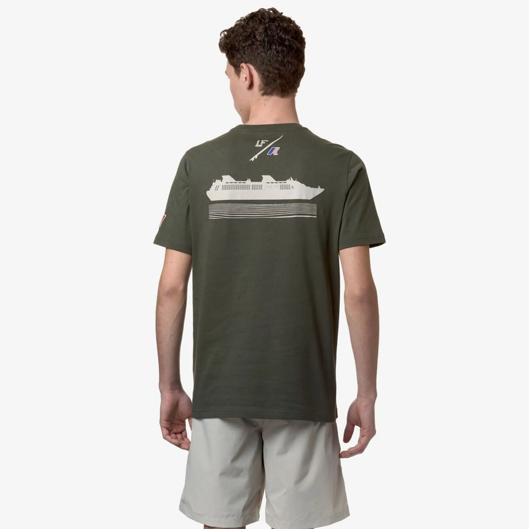 Polos & T-Shirts>K-WAY Odom Logo Lfgreen Blackish