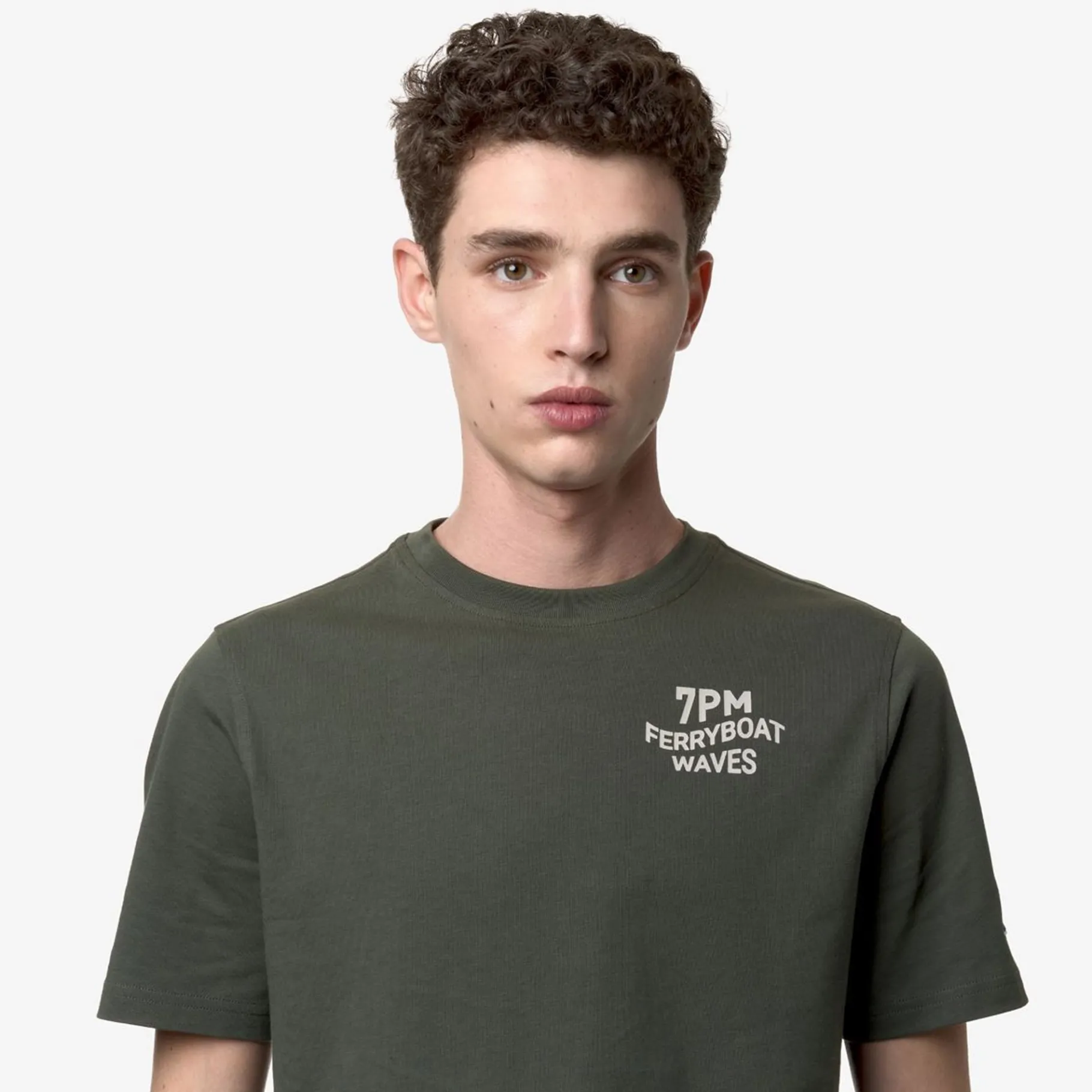 Polos & T-Shirts>K-WAY Odom Logo Lfgreen Blackish