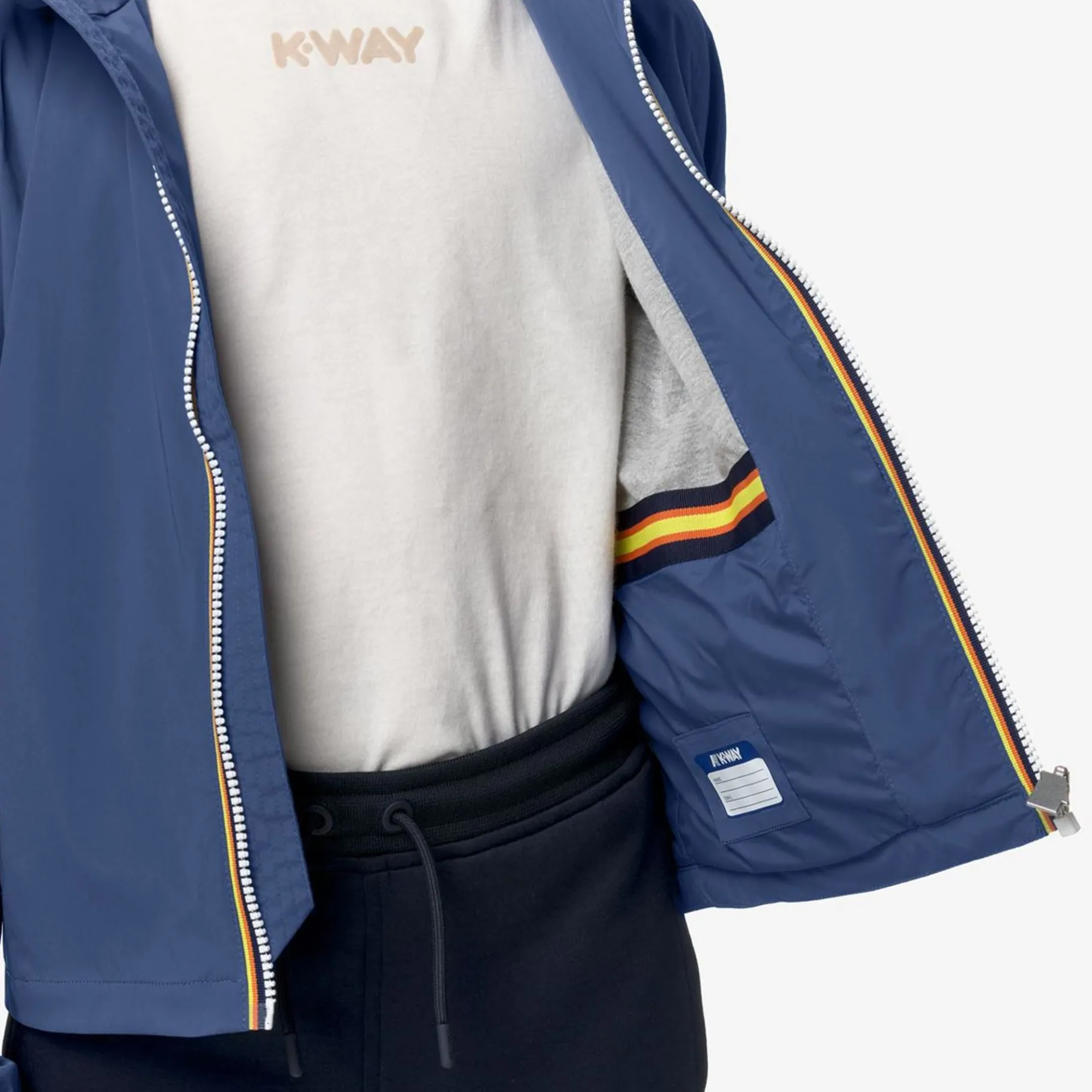 Vestes & Blousons>K-WAY P. Jacques Nylon Jersey Kids Blue Fiord