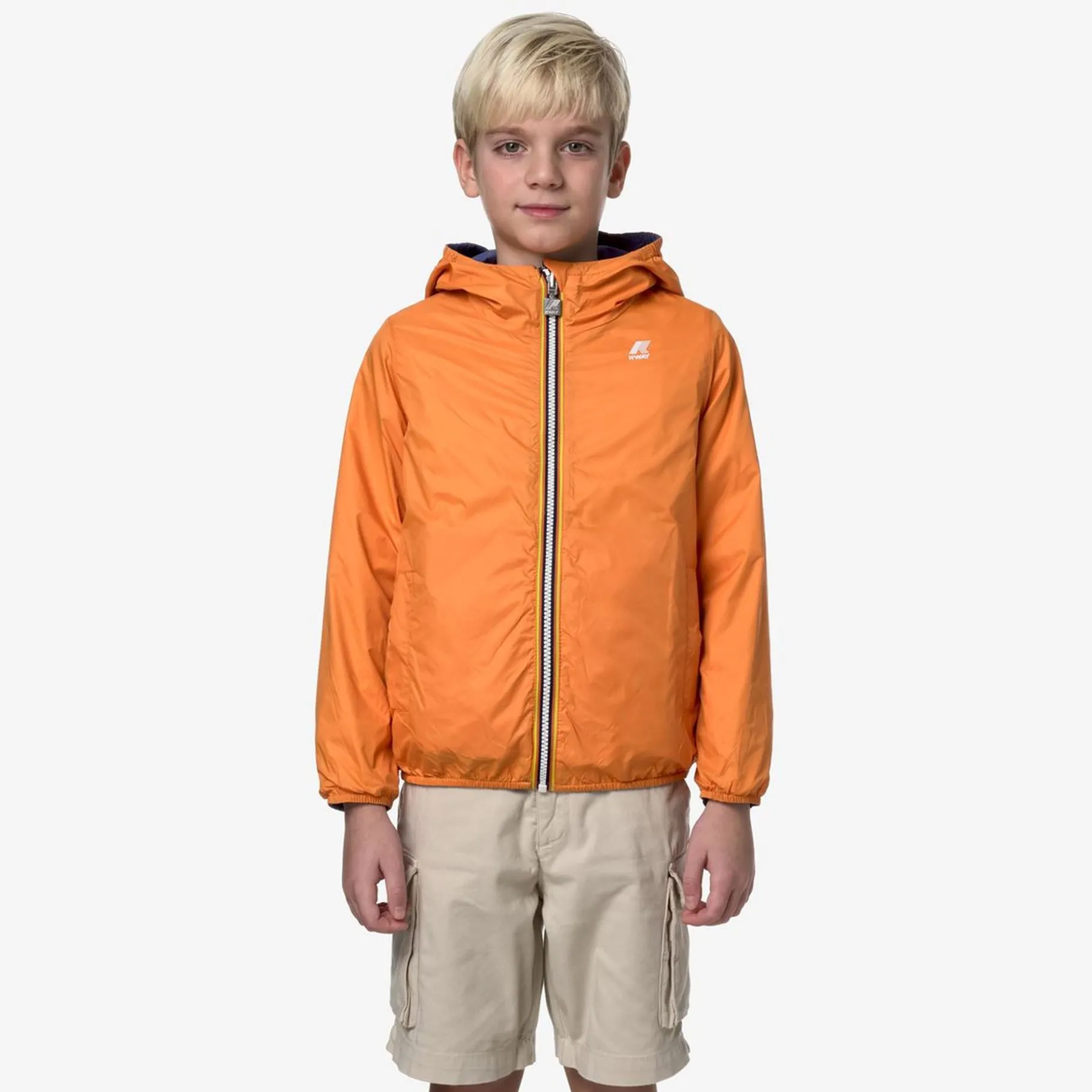 Vestes & Blousons>K-WAY P. Jake Eco Plus Blue Fiord-Orange Md