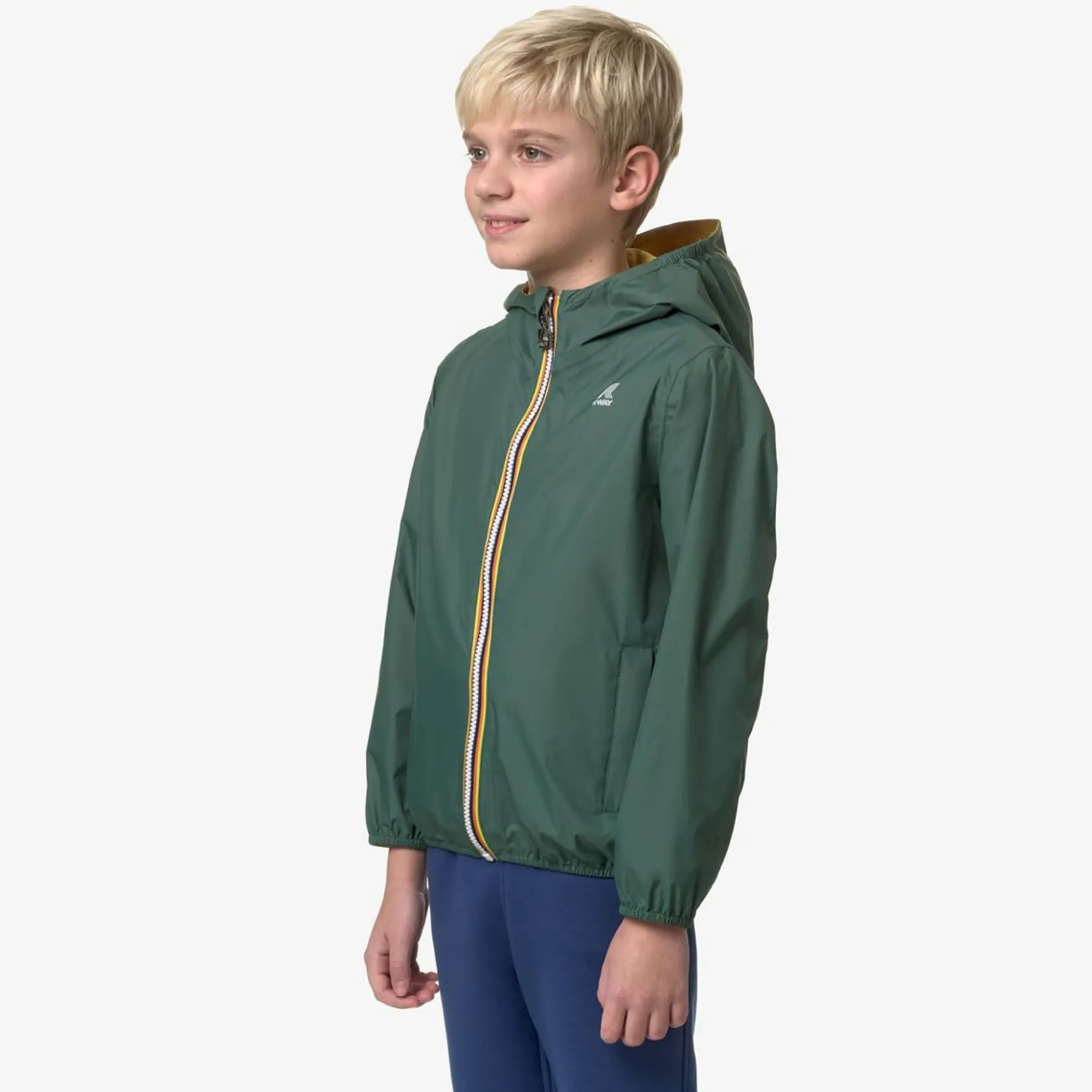 Vestes & Blousons>K-WAY P. Jake Eco Plus Green Palm Yellow Mimosa