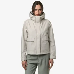 Trench & Parkas>K-WAY Sarthe Linen Blend 2L Beigle Lt Silver
