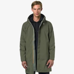 Trench & Parkas>K-WAY Thomas Bonded Green B-Blue Depht
