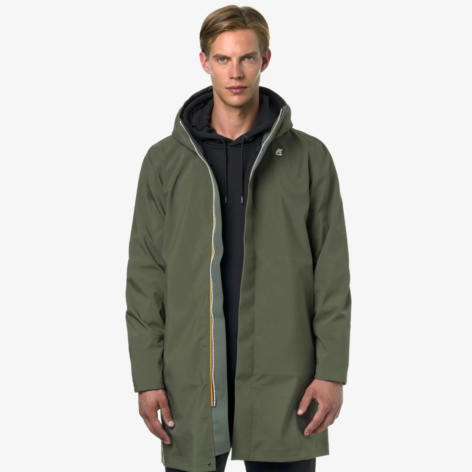 Trench & Parkas>K-WAY Thomas Bonded Green B-Blue Depht