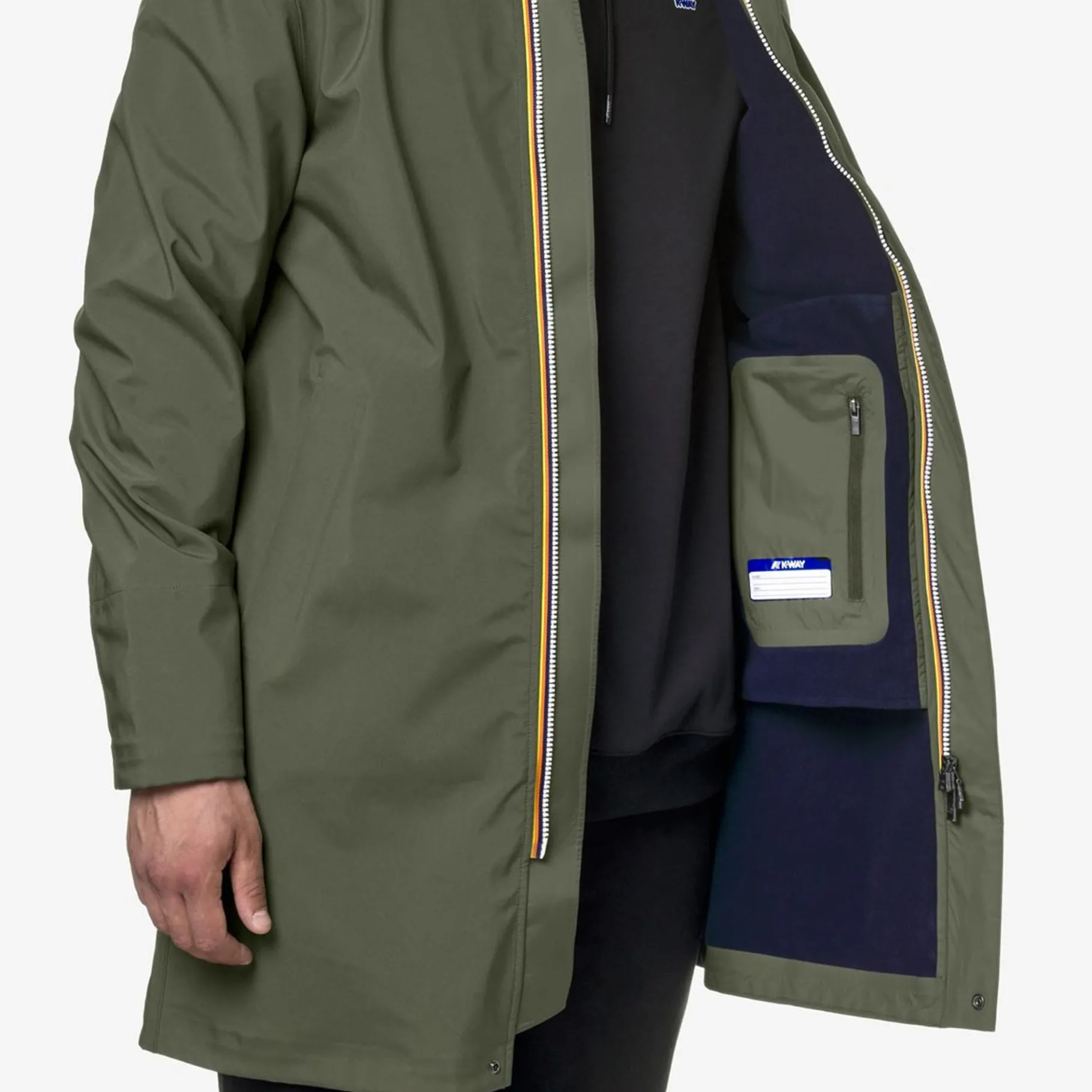 Trench & Parkas>K-WAY Thomas Bonded Green B-Blue Depht