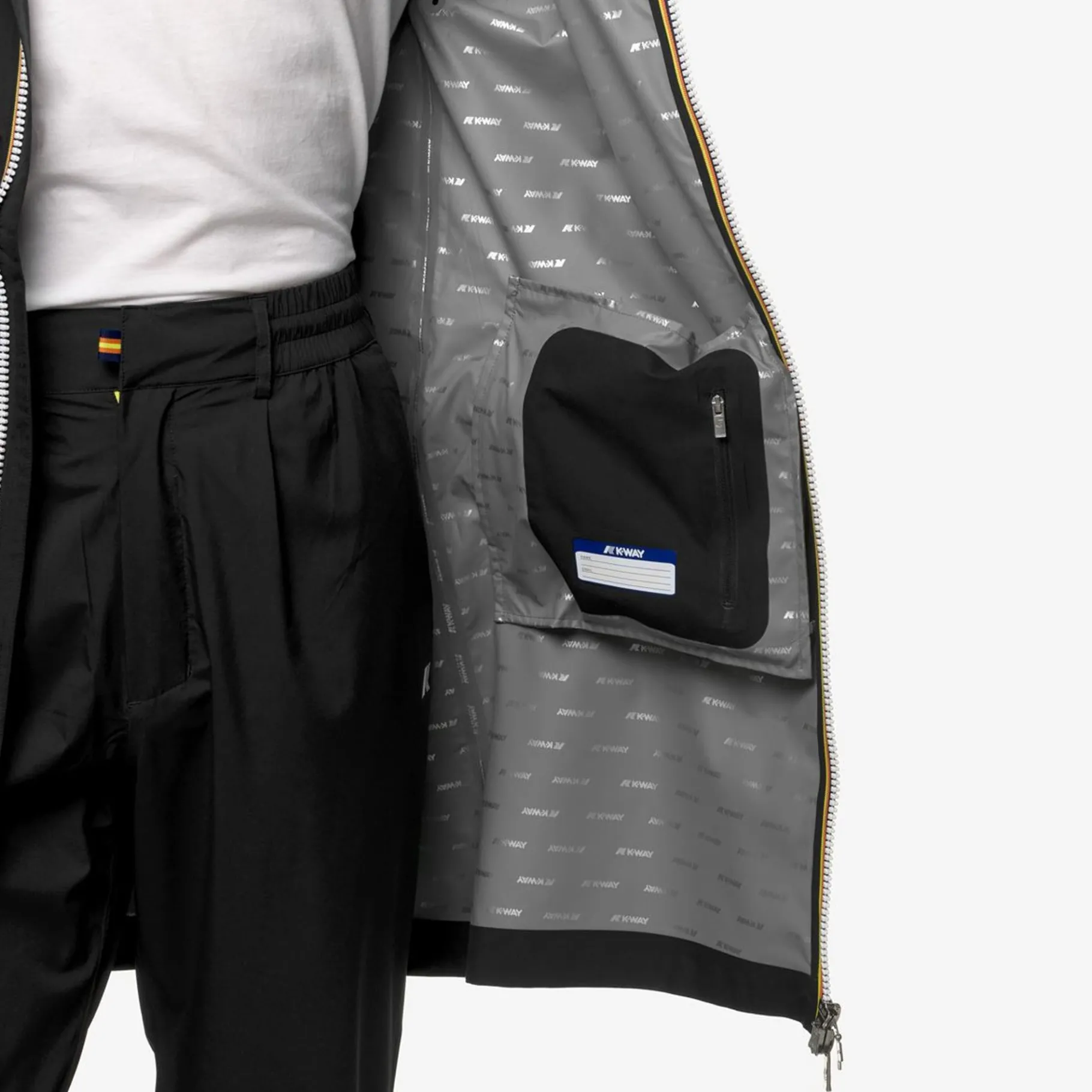 Trench & Parkas>K-WAY Thomas Eco Stretch Dot Black Pure