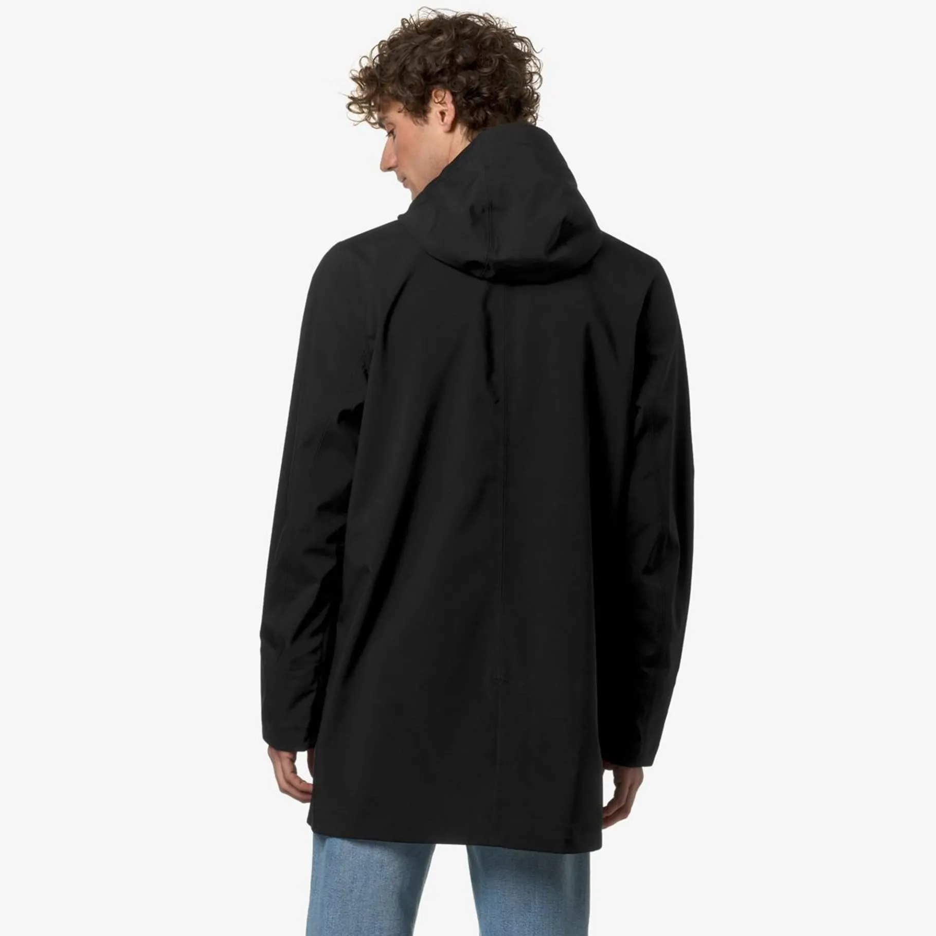 Trench & Parkas>K-WAY Tommy Bonded Jersey Black Pure